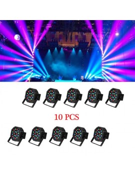 30W 18-RGB LED Auto / Voice Control DMX512 High Brightness Mini Stage Lamp (AC 110-240V) Black