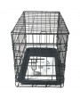 20" Pet Kennel Cat Rabbit Folding Steel Crate Animal Playpen Wire Metal Cage Black