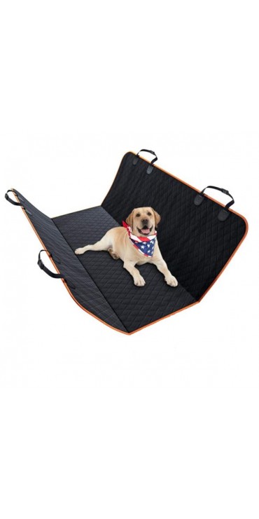 100% Waterproof Pet Seat Cover Car Seat Cover for Cars Trucks and SUVs Black and Orange Color