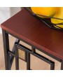 Iron Side Table Coffee Table Brown