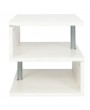 FCH Modern Contemporary Multilevel S-Shaped Accent Table White
